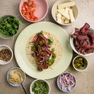 Spicy Biltong and Brie Wrap